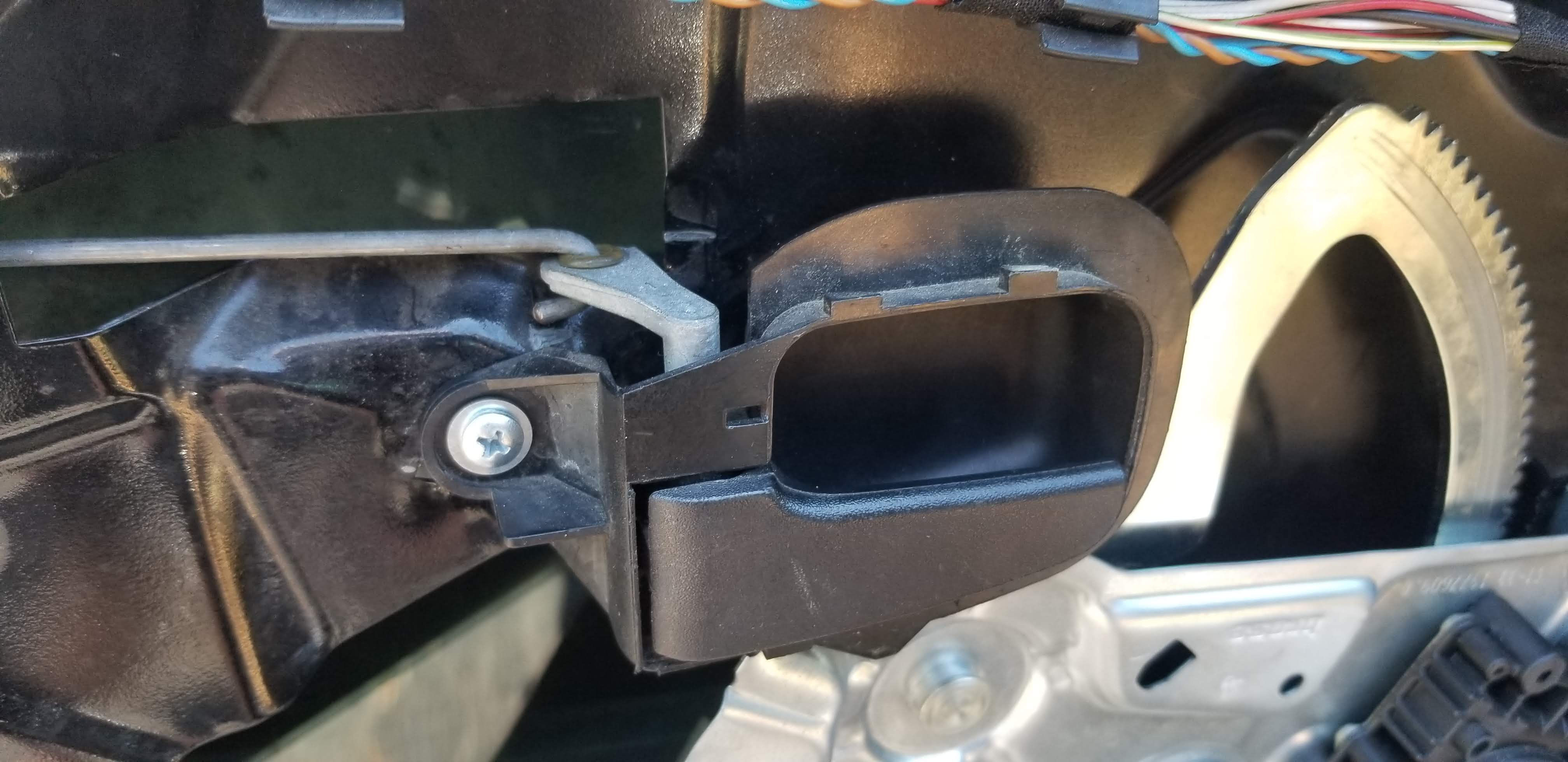 Step 9 - reinstall inner door handle