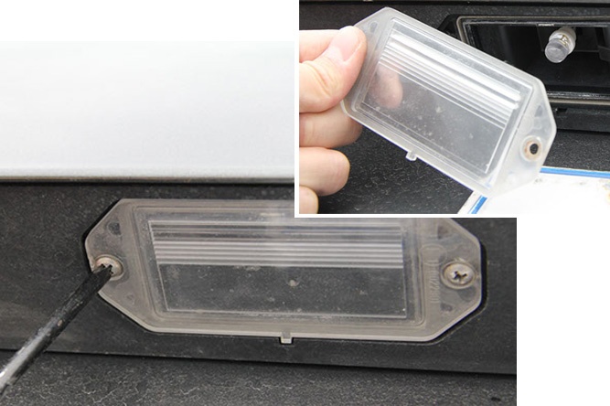 Removing Licence Plate Bulb