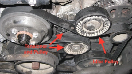 Replacing Drive Belts, Tensioners, Pulley On BMW E39 Six-cylinder Engines (525i, 528i, 530i)