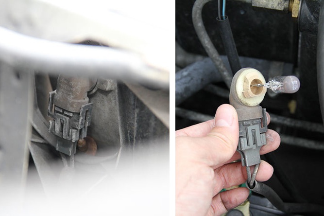 Removing the fog bulb