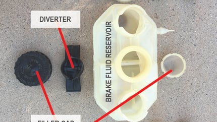 How to clean your Mercedes 450SL Brake Fluid Reservoir