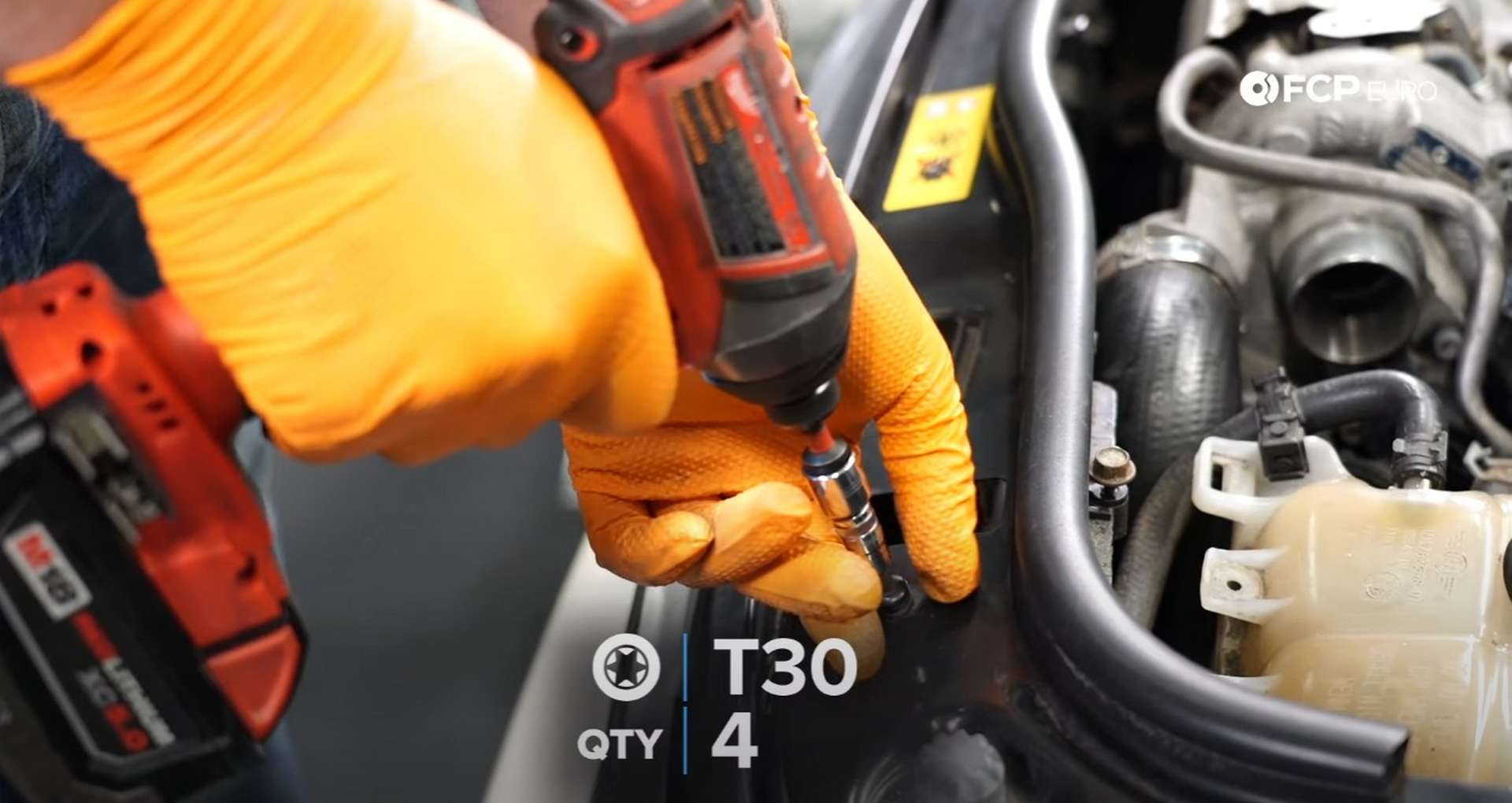DIY MINI R56 Timing Chain Replacement removing the hood latch fasteners