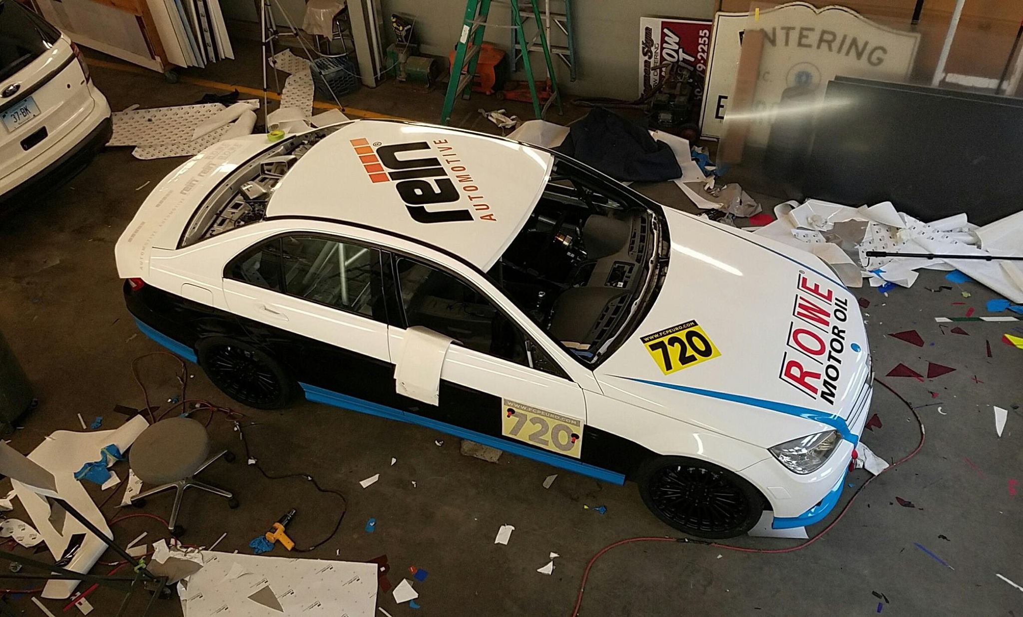 Mercedes C300 Race Car - Wrap, Vinyl, Logos