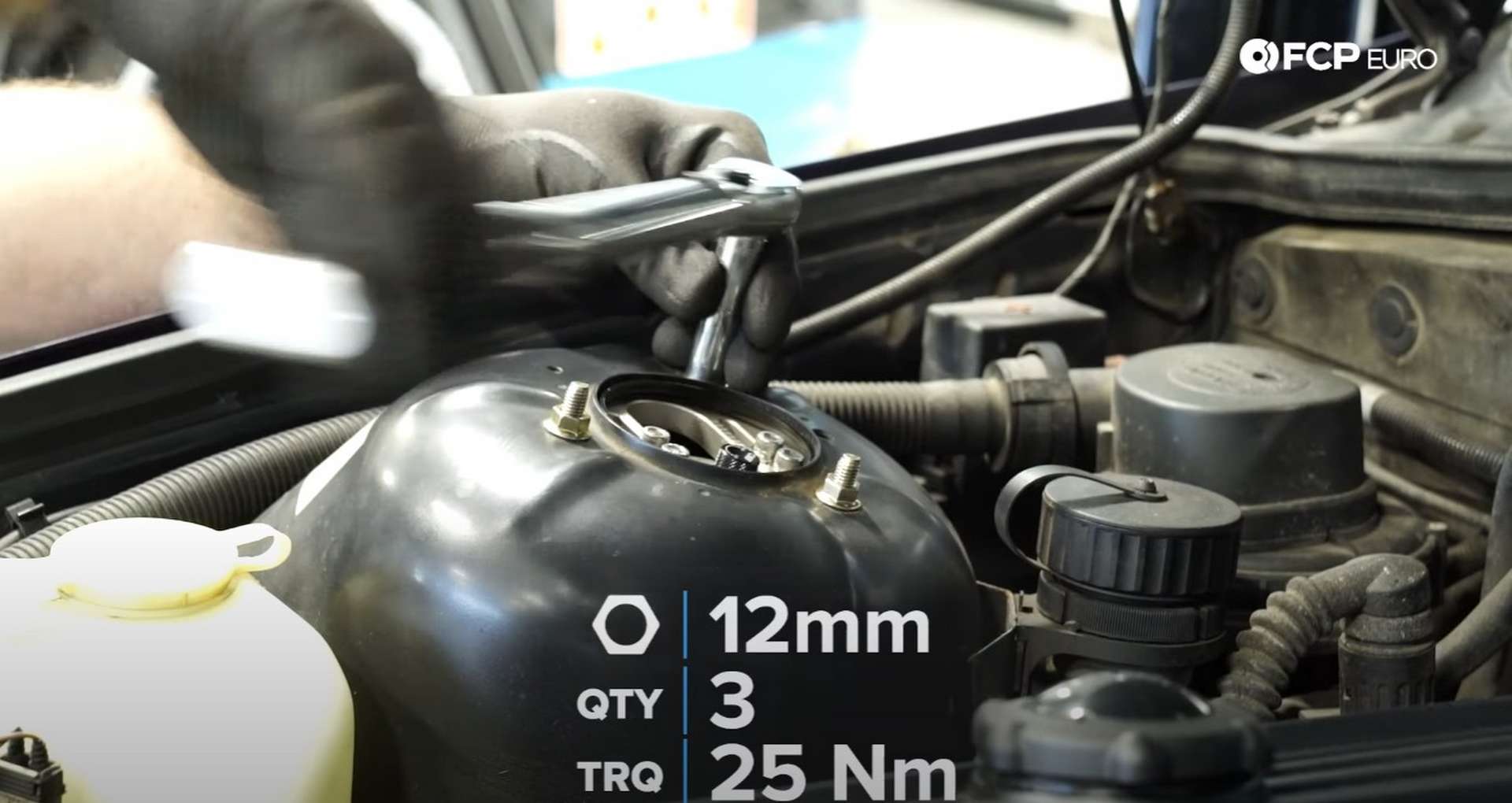 DIY BMW E36 Coilovers torquing the strut top nuts