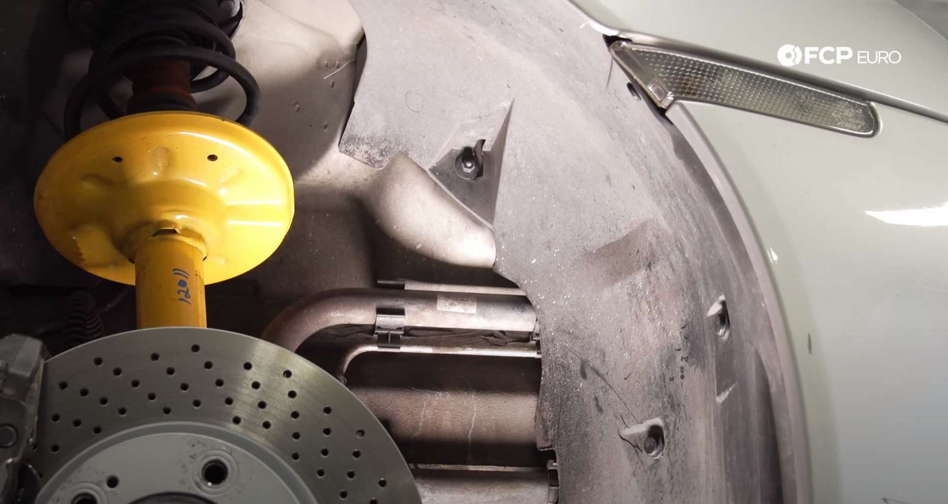 DIY Porsche 996 Radiator Replacement fender liner hardware locations