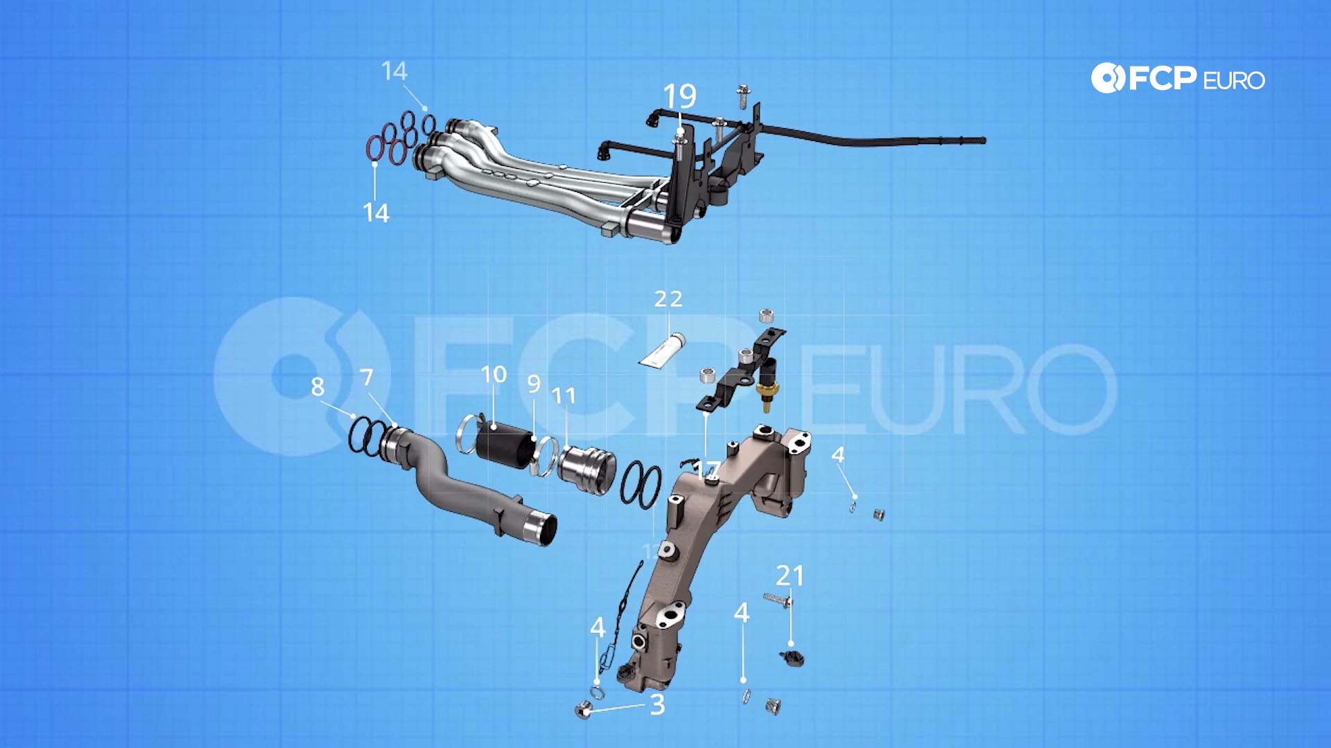 03.1_Porsche Cayennecoolant pipe repair diagram