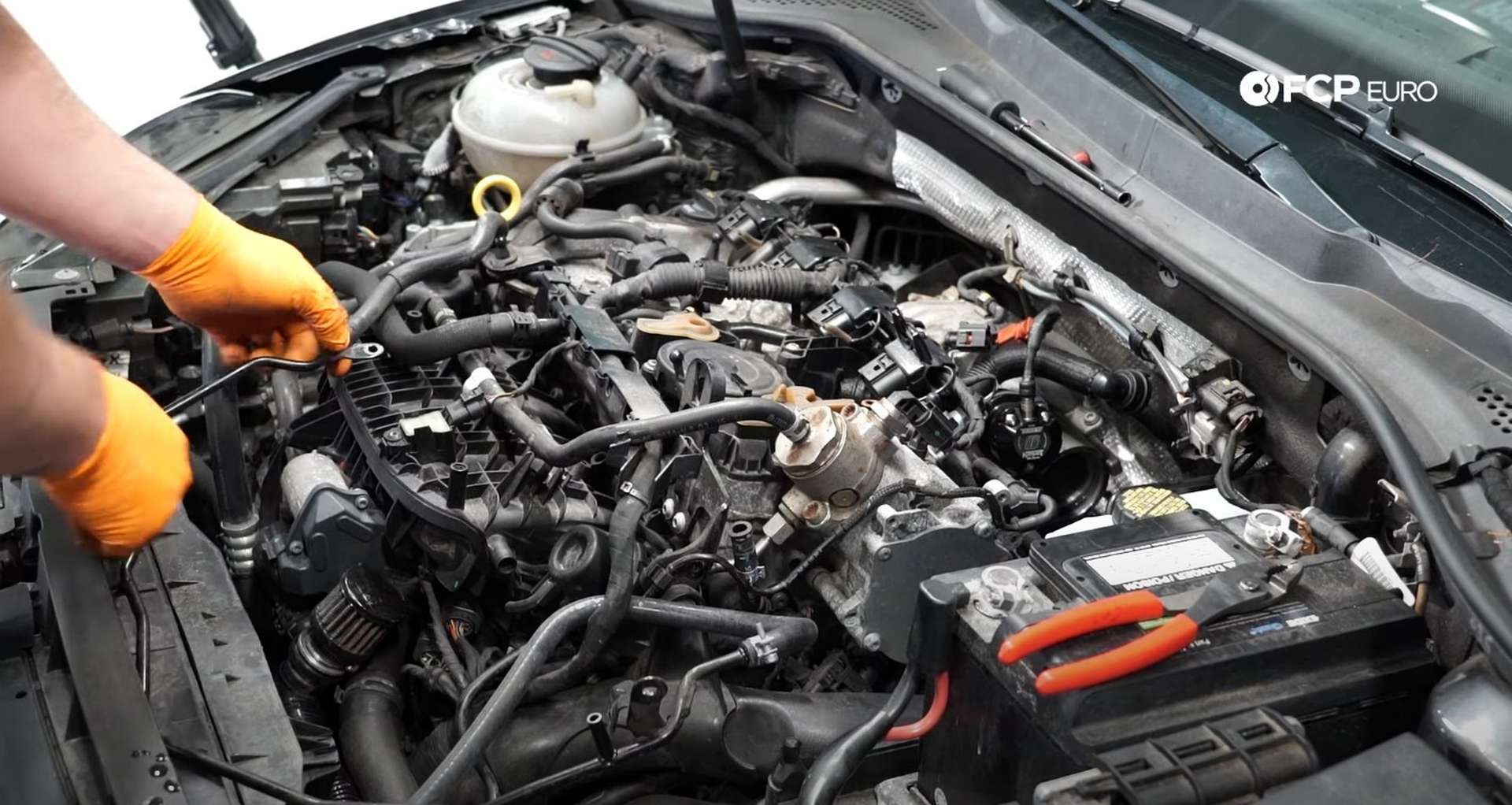 DIY MK7 VW GTI Turbocharger Upgrade disconnecting the diverter valve