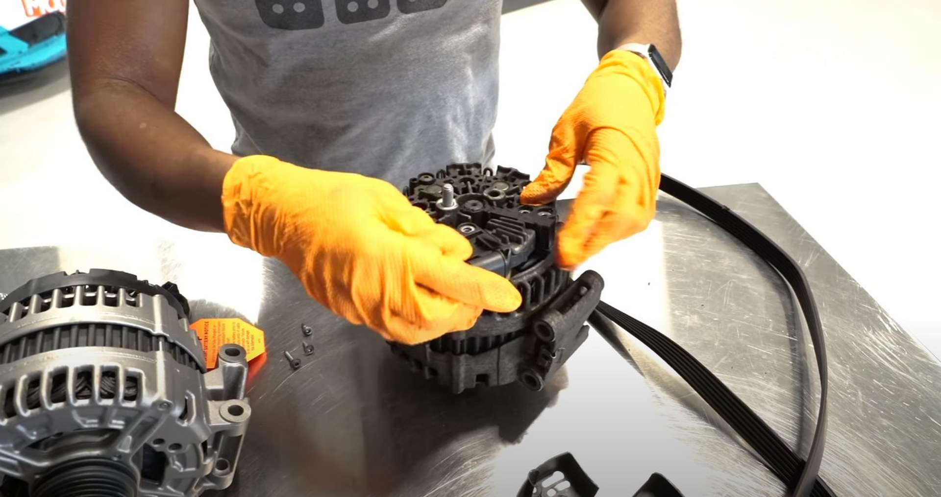DIY Mercedes W212/204 Alternator and Drive Belt Replacement removing the voltage regulator