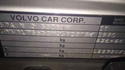 How to Decode Volvo Chassis Plates (P80)