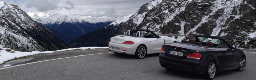 Stelvio Pass, Italy in a rented 135i.