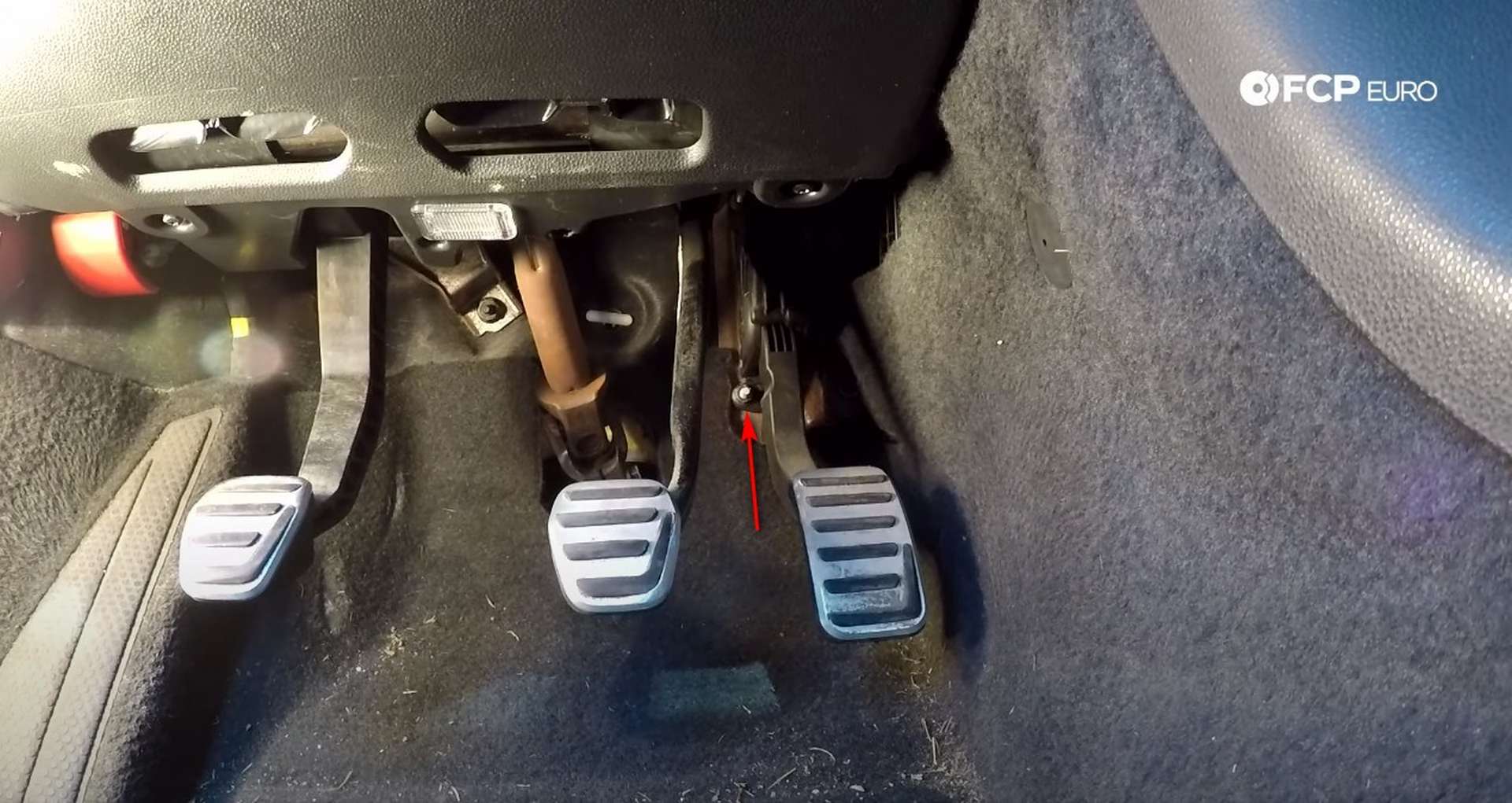 DIY Volvo Cabin Filter throttle pedal nut locations