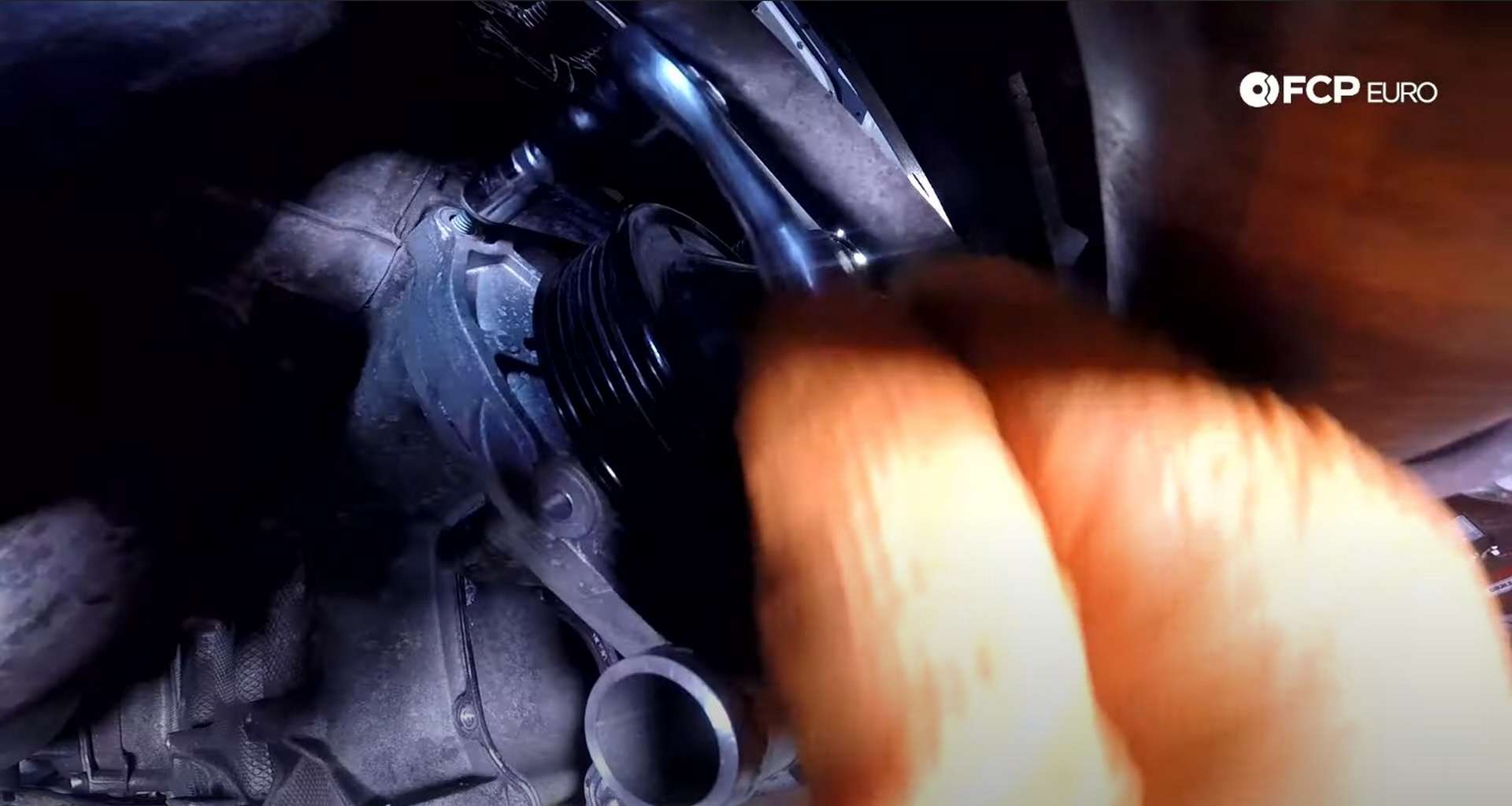 DIY Porsche 996 911 Water Pump And Thermostat Replacement removing water pump bolts