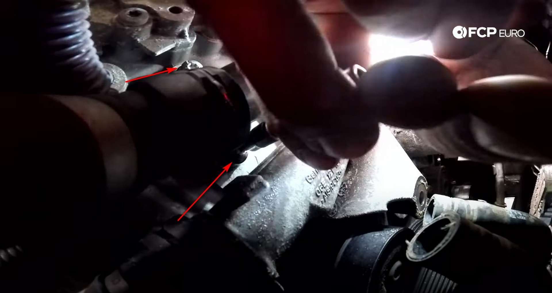 DIY Audi B8.5 Water Pump and Thermostat Replacement removing the thermostat