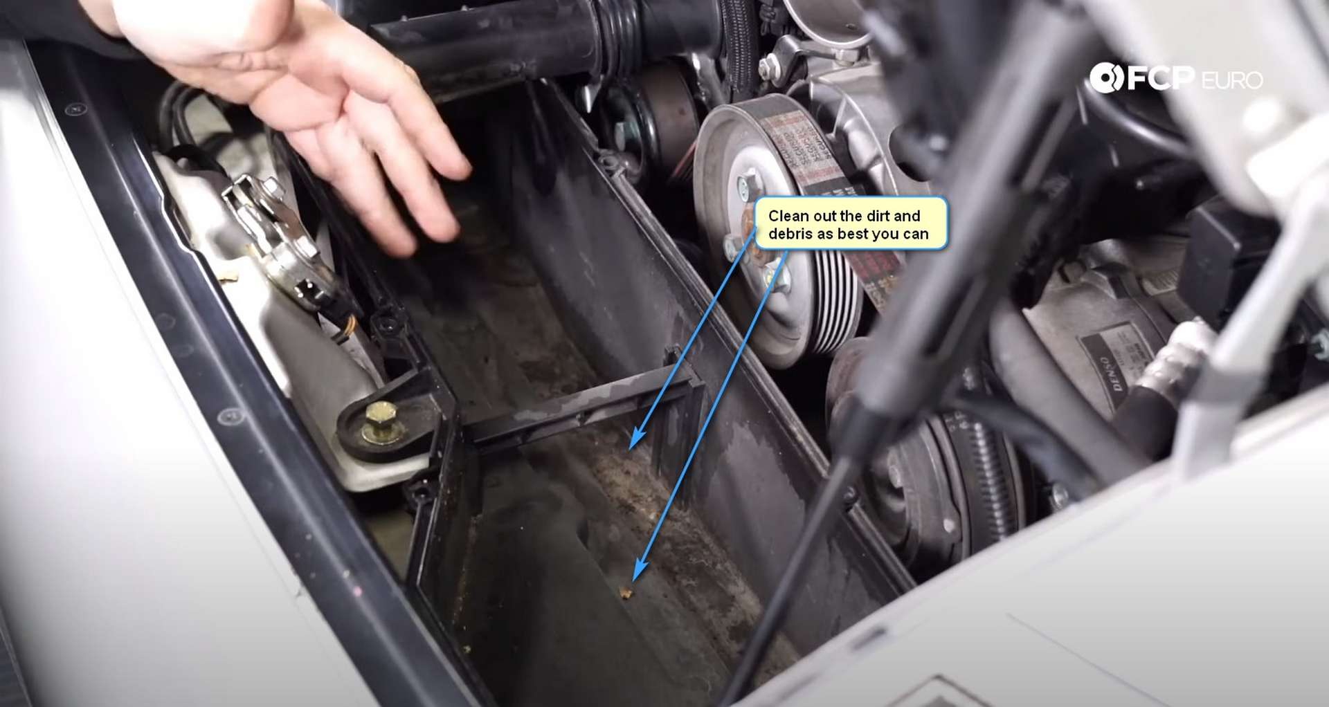 DIY Porsche 996 997 Engine Air Filter Replacement inside of airbox