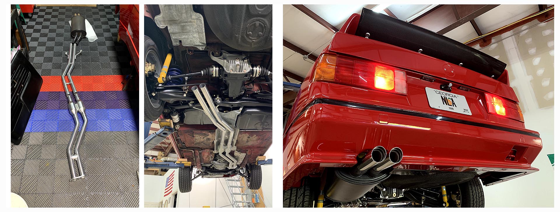 11_BMW E30 M3 exhaust installation