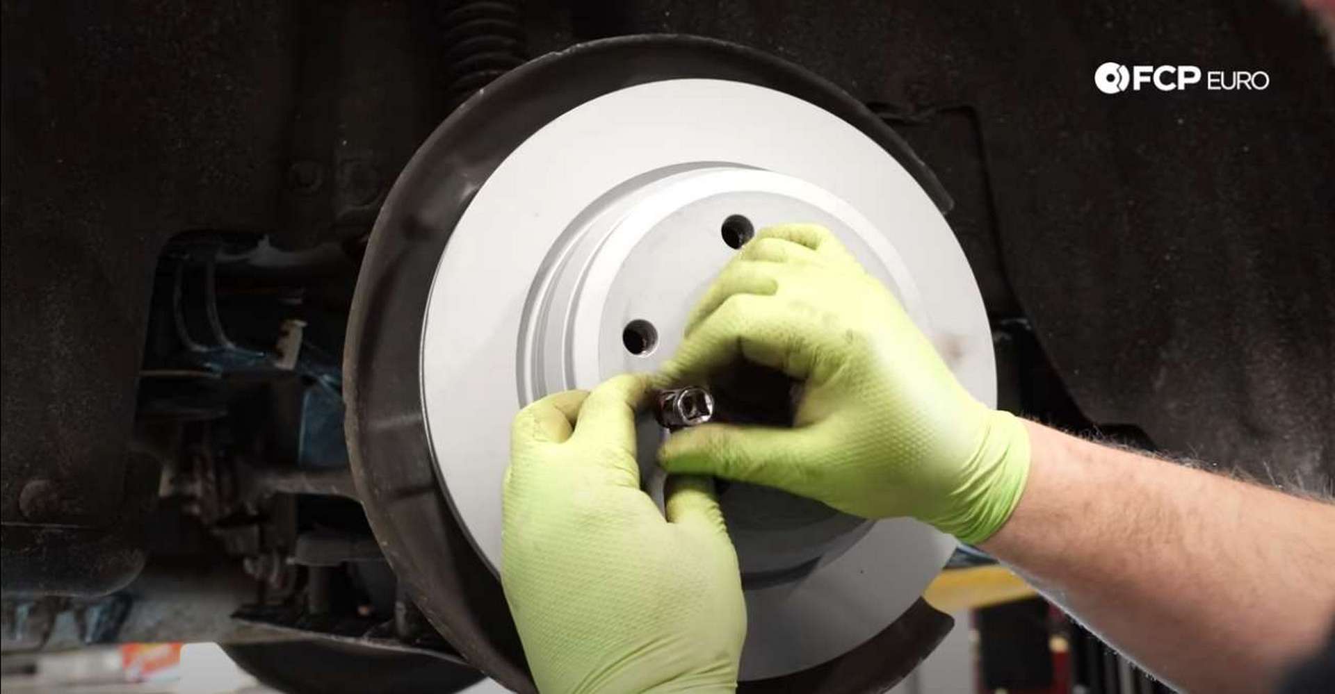 DIY BMW F30 Rear Brake Service threading in the set screw