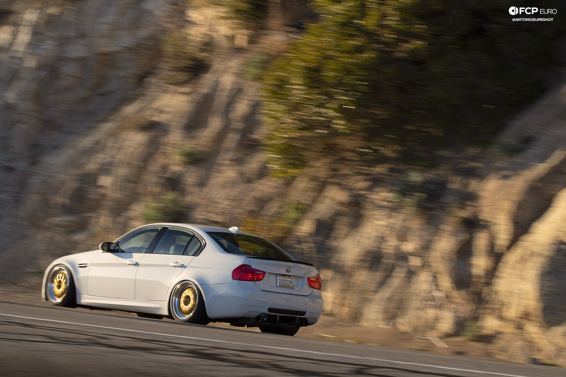 BMW E90 M3 Sedan Slicktop BBS E88 KW Suspension Rear Quarter