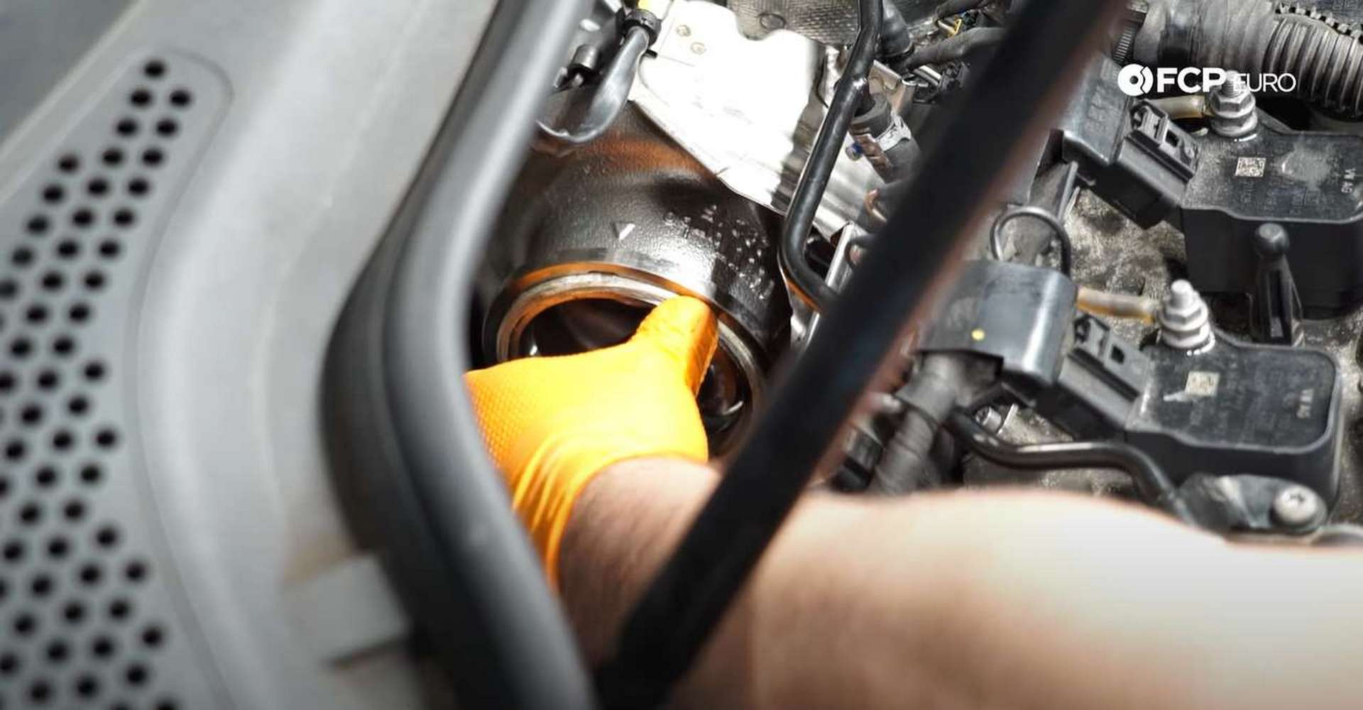 DIY MK7 VW GTI Turbocharger Upgrade installing the new exhaust housing gasket