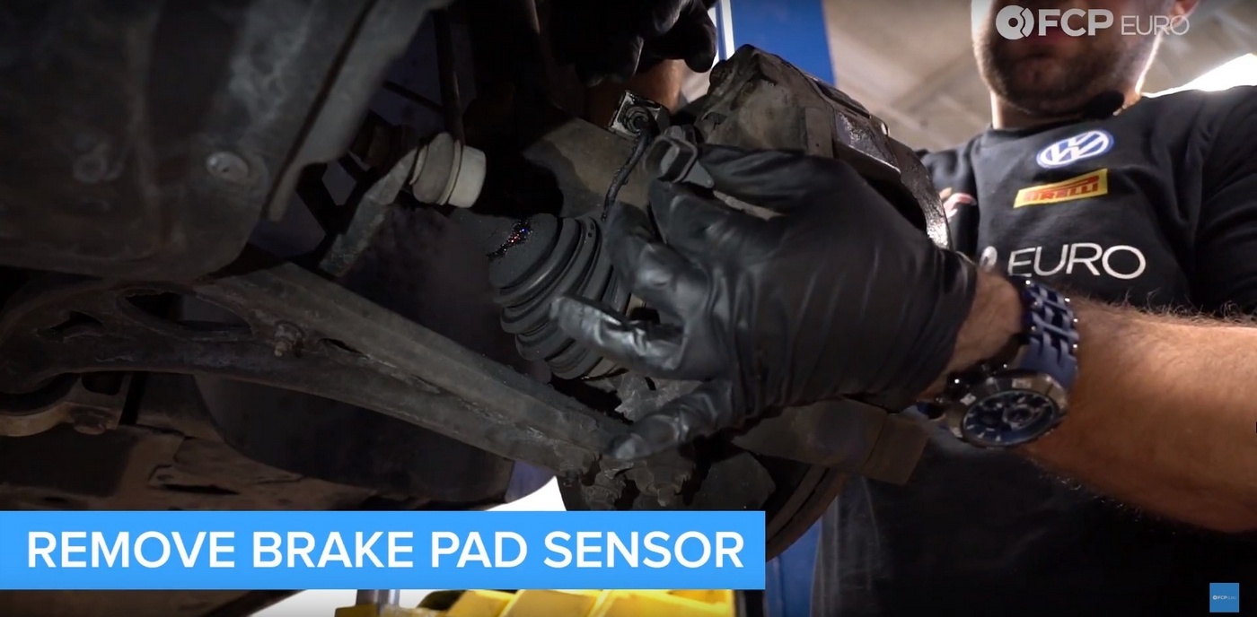 VW DIY Brake Job Brake Pad Sensor Removal