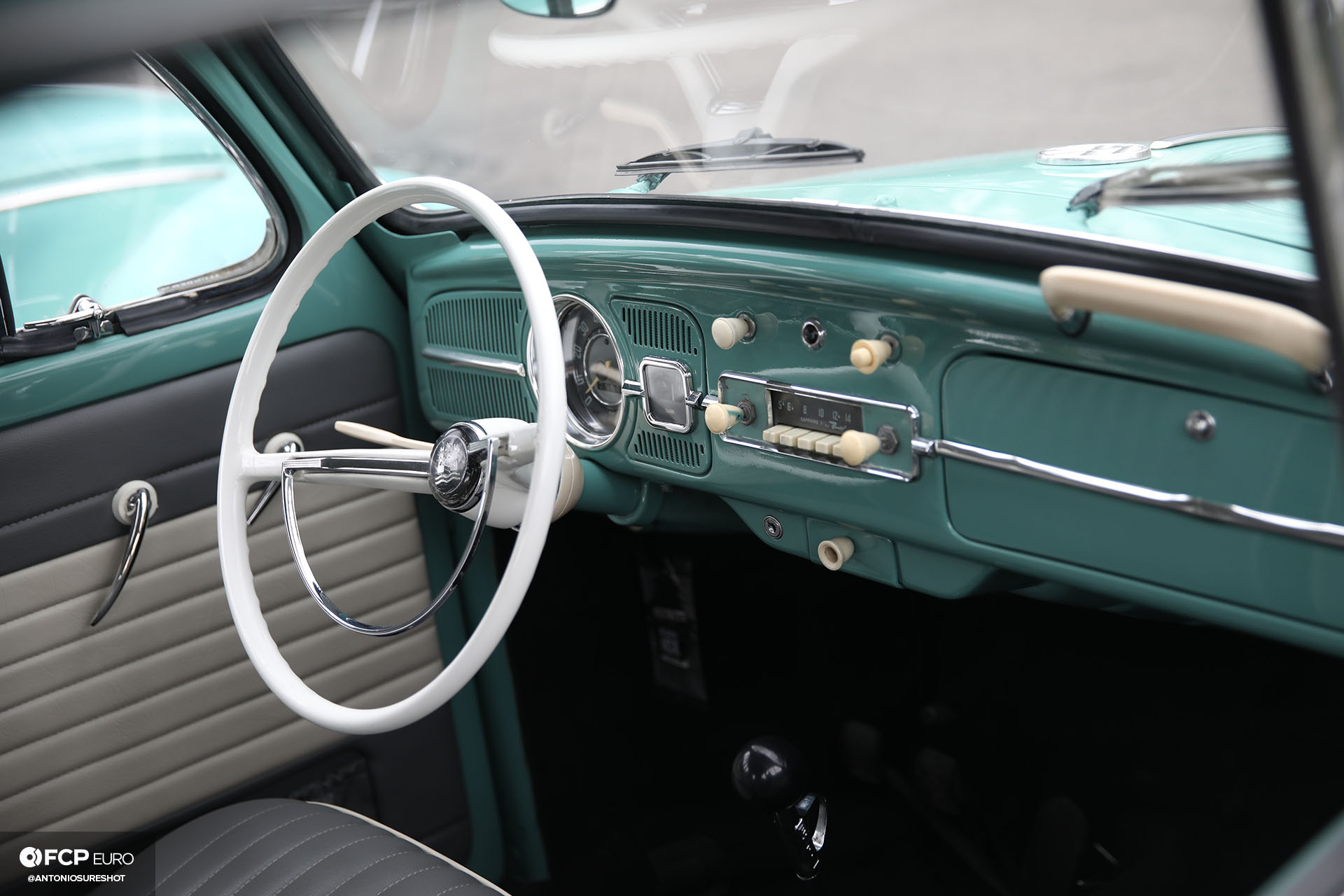 Volkswagen Beetle Teal Interior