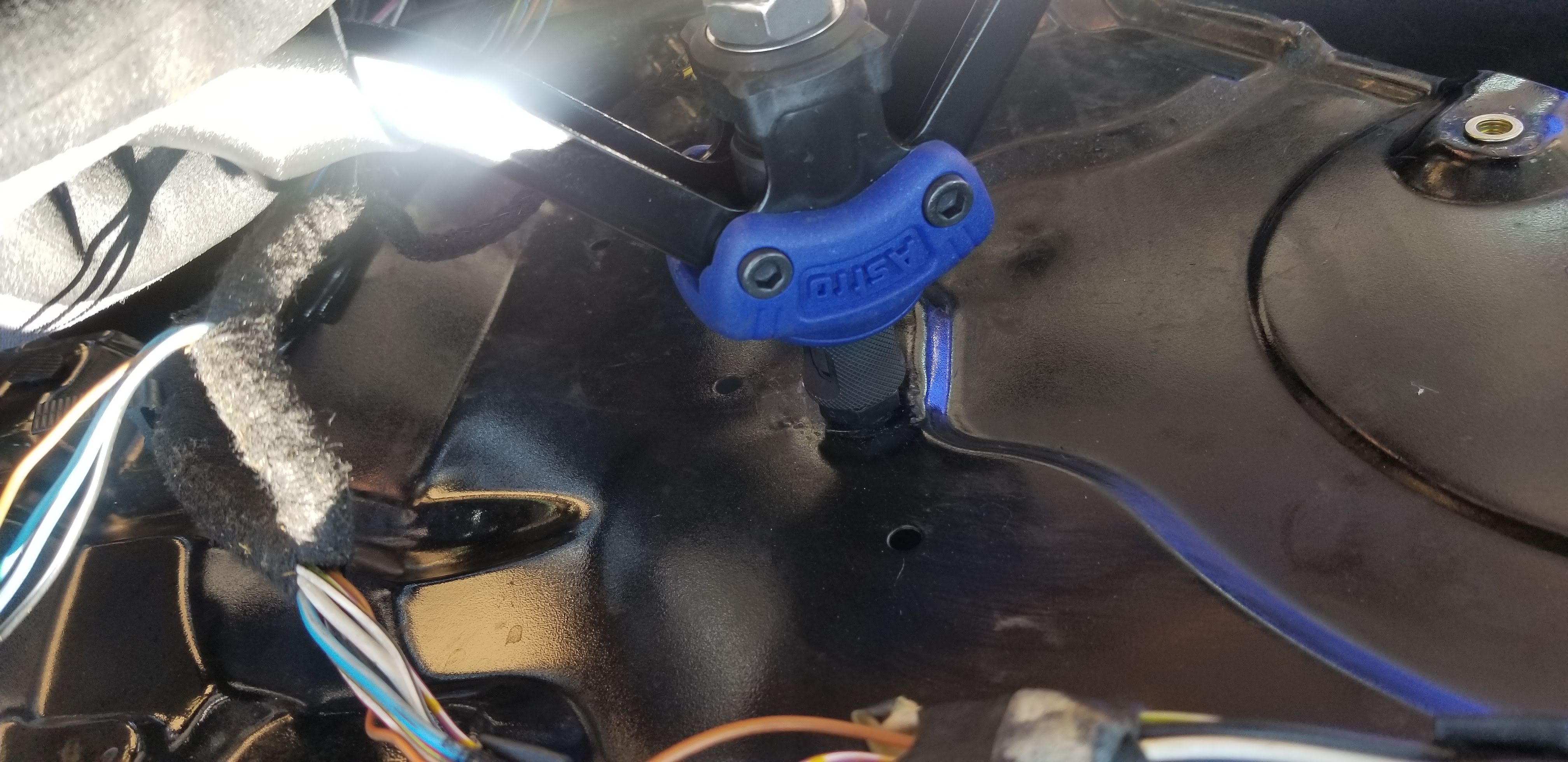 Step 6 - preparing door panel riv nut