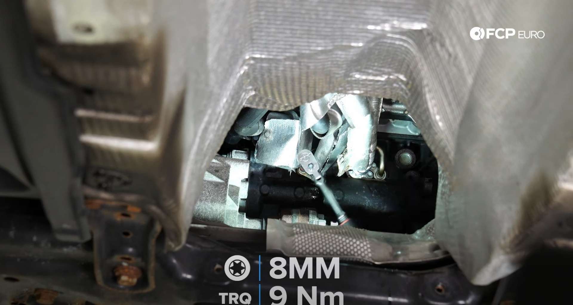 DIY MK7 VW GTI Turbocharger Upgrade installing the oil return line