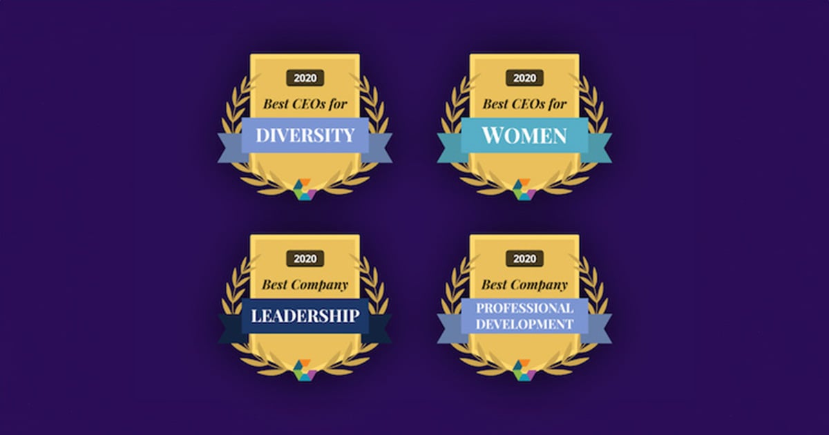 Comparably Awards Contentstack for Leadership, Diversity & Development