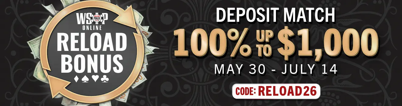 MI 100% up to $1,000 MEGA Reload Bonus