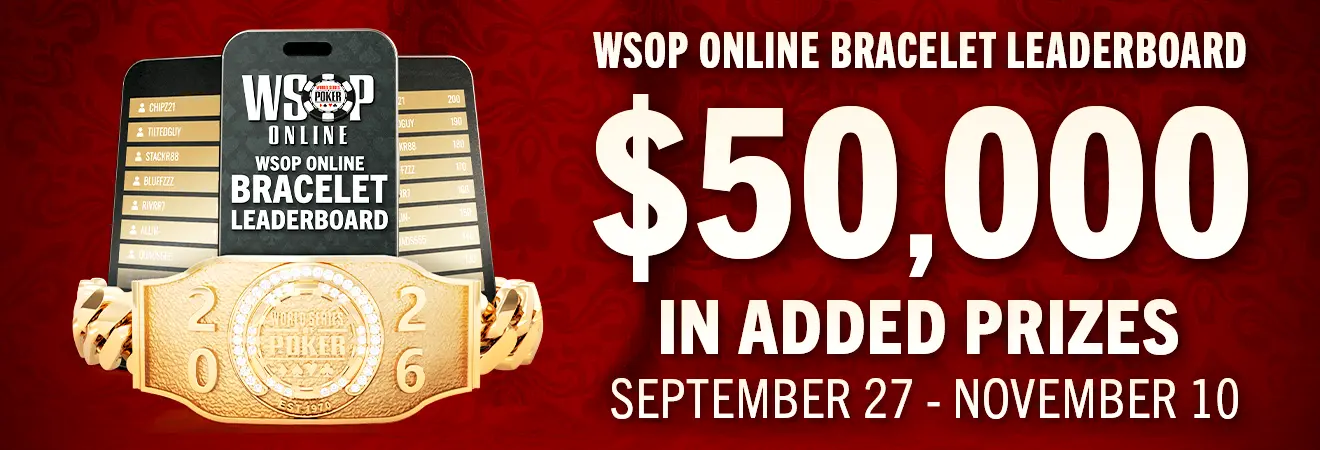 Fall WSOP Online Bracelet Event Leaderboard