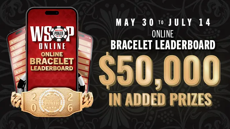 WSOP Online Bracelet Event Leaderboard 