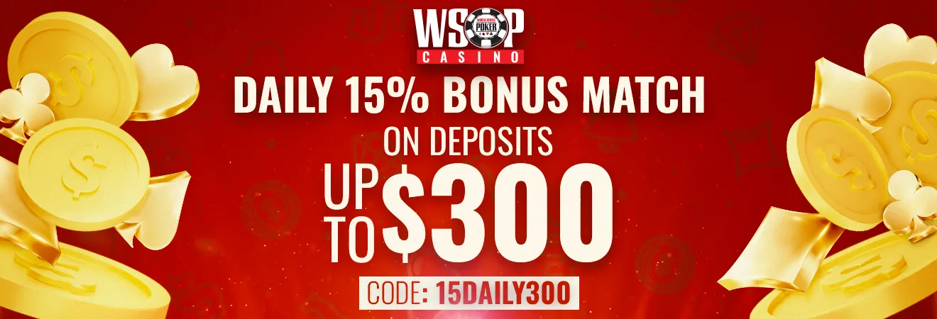 WSOP Online 15% Up To $300