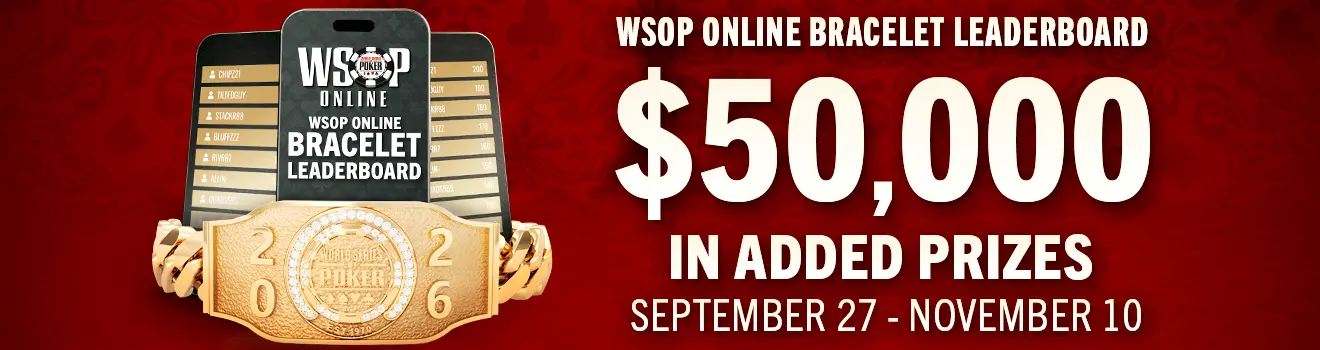 NV Fall WSOP Online Bracelet Event Leaderboard