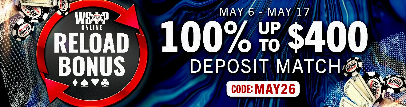 PA 100% up to $400 Reload Bonus May
