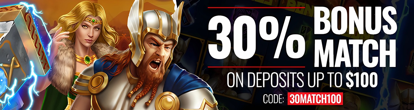 WSOP Online 30% Bonus Match on Deposits up to $100