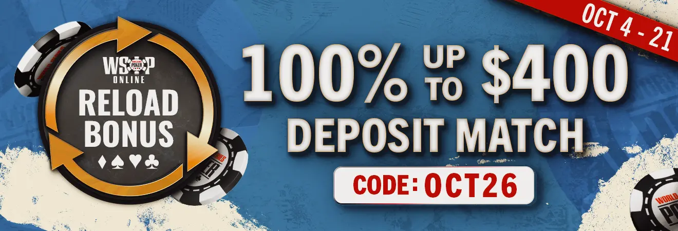 100% up to $400 Reload Bonus