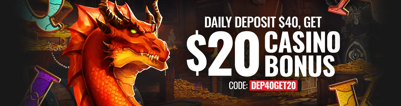 WSOP Online Daily Deposit $40 Get $20
