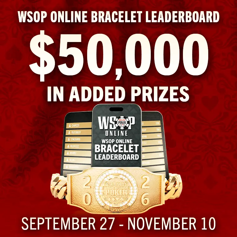 Fall WSOP Online Bracelet Event Leaderboard