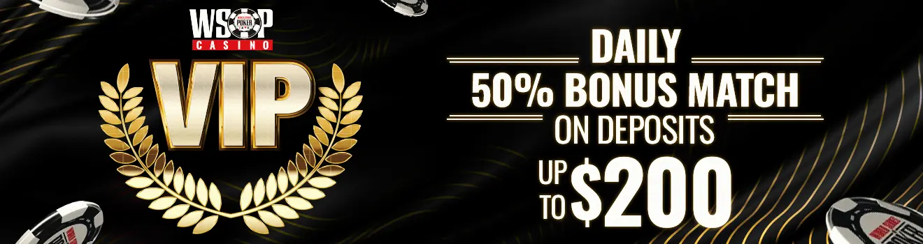 May Daily 50% Bonus Match on Deposits up to $200