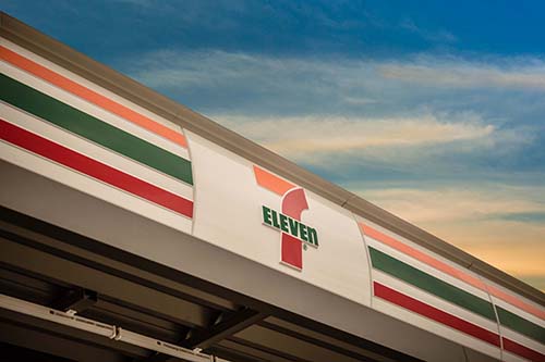 A closeup of 7-Eleven® sign