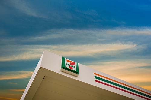 A closeup of 7-Eleven® sign