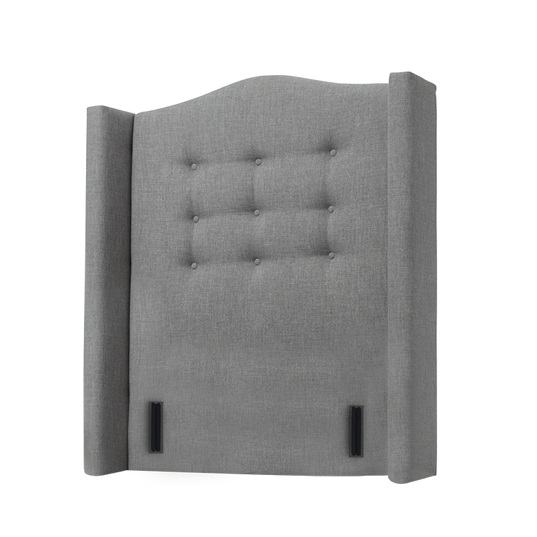 Ariel Upholstered Bedhead W/Buttons & Wings Forty Winks