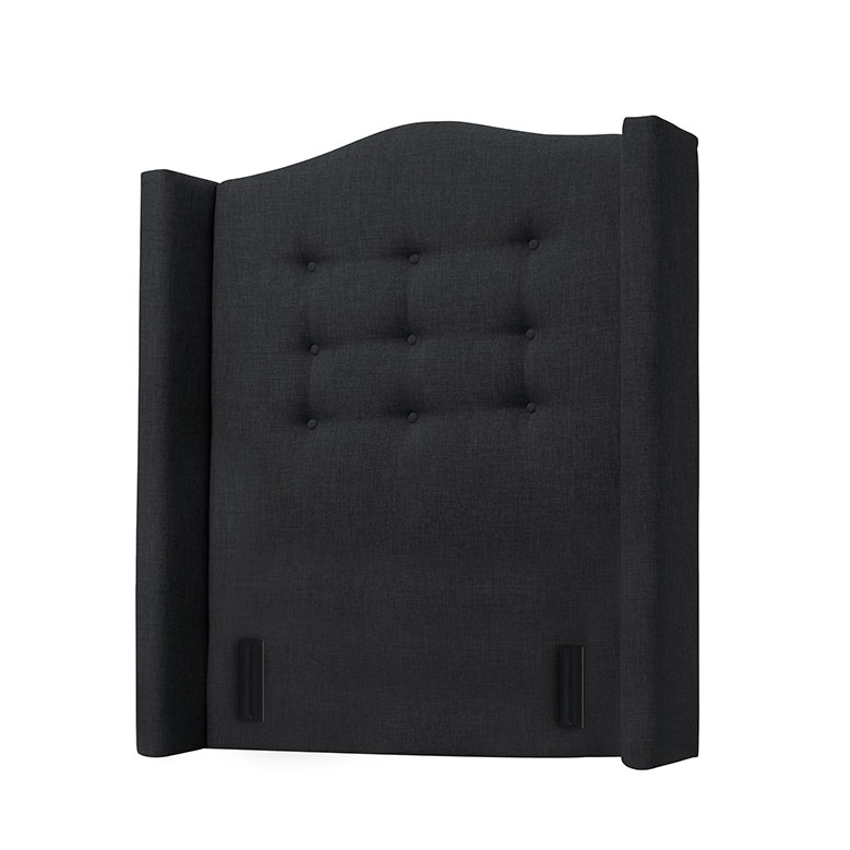 Ariel Upholstered Bedhead W/Buttons & Wings Forty Winks