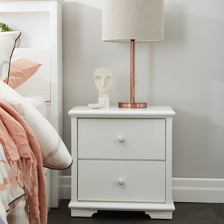 Bella Bedside Table (2 Drawer) - Forty Winks