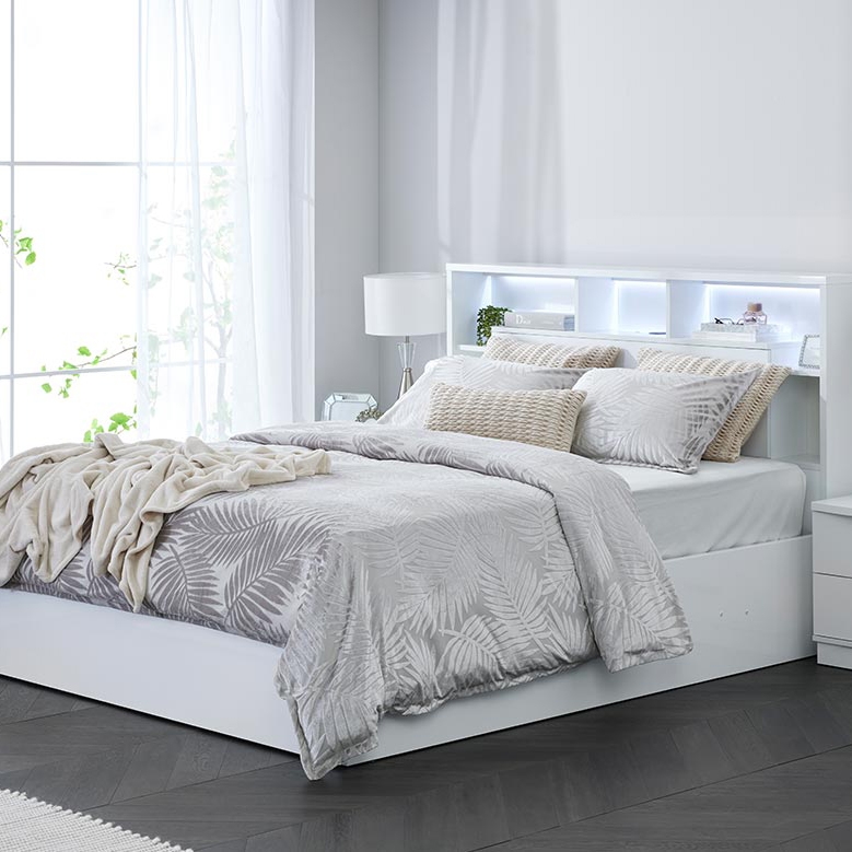 Argo Bed Frame W/Gas Lift Storage & End Drawer Base Forty Winks