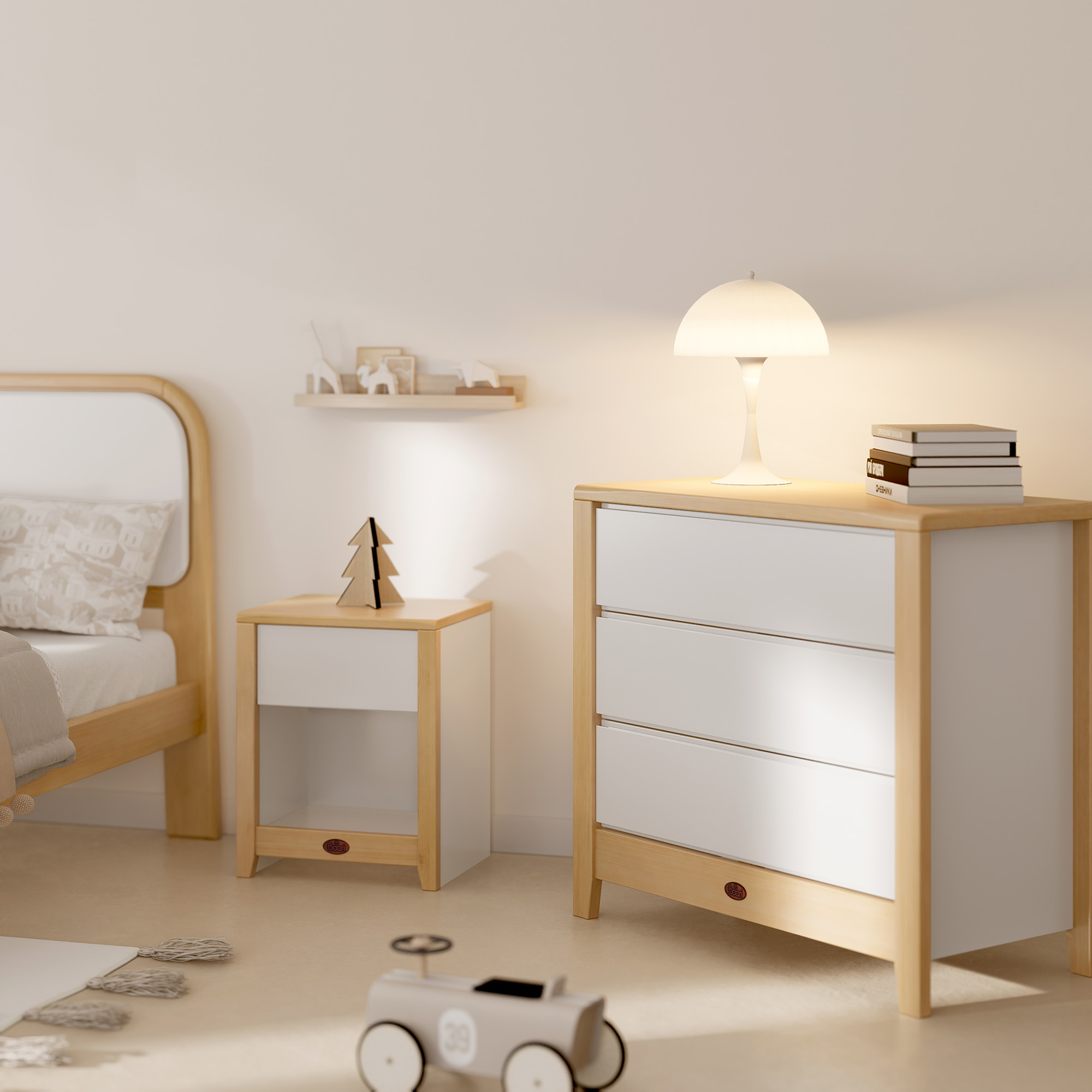 Boori Clovelly Bedside Table White Almond Forty Winks