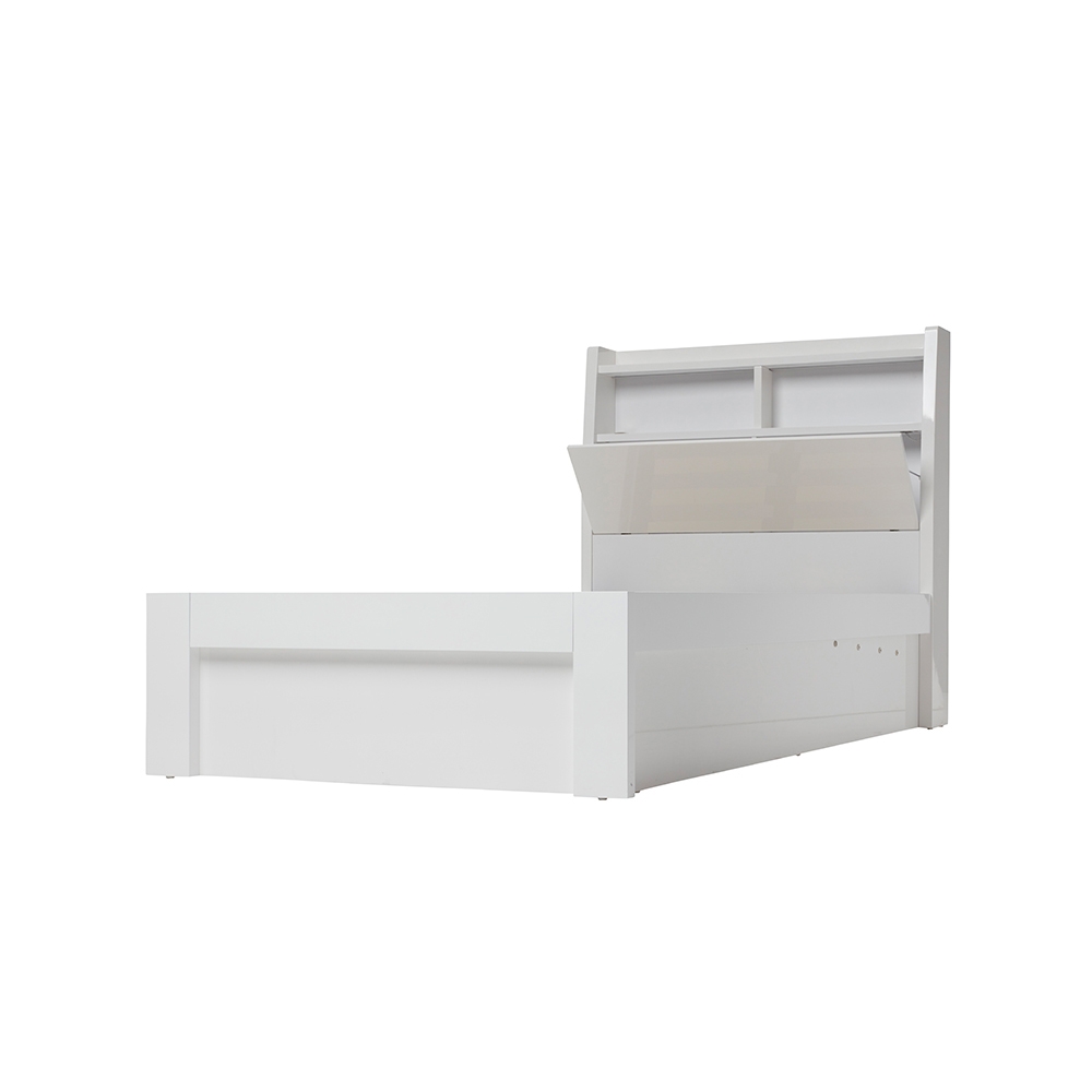 Ellipse Bookend Bed Frame W/Gas Lift Storage Forty Winks