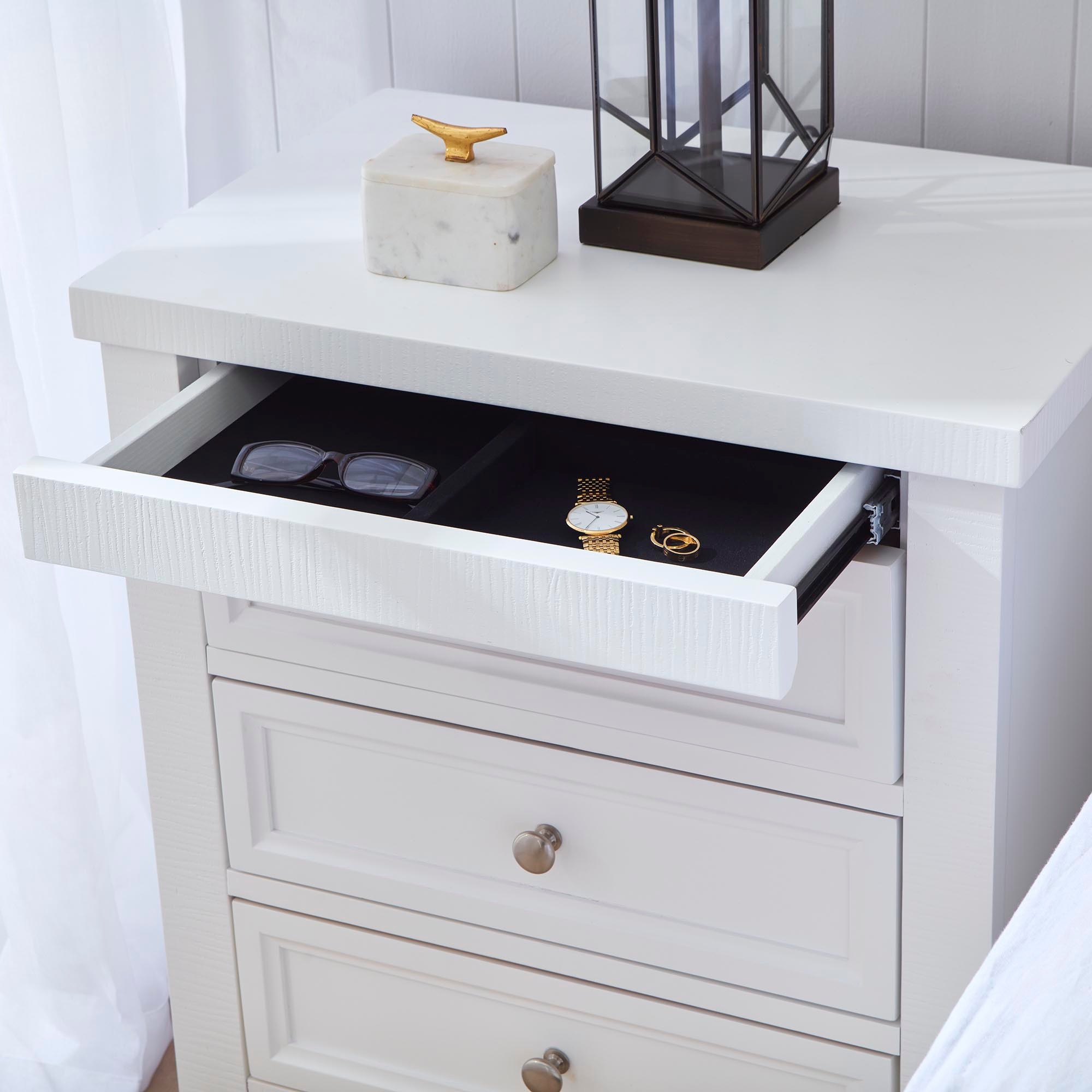 Bedside table with jewellery drawer hotsell