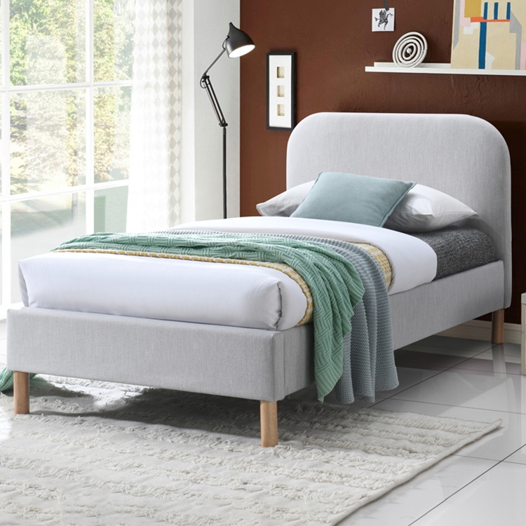 Arden King Single Curved Headboard Bed Stone Forty Winks