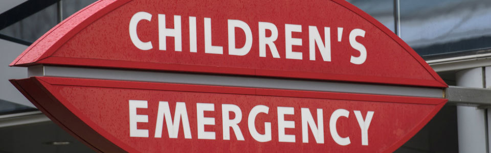 Looking at the Children's Emergency sign