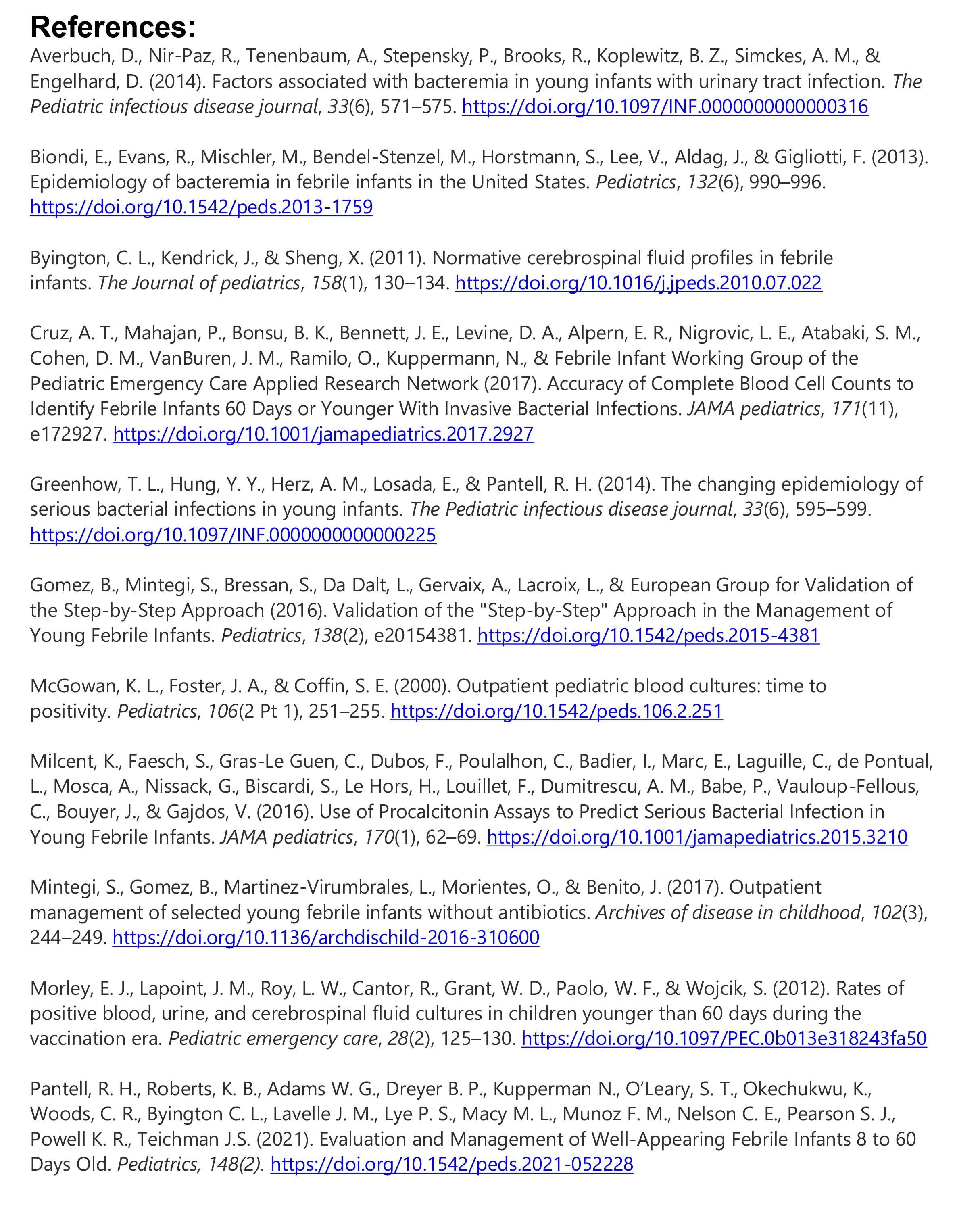 Pediatric Febrile Infant 0 60 Days Clinical Pathways Spectrum Health   Febrile Infant Inpatient Clinical Guideline 5 